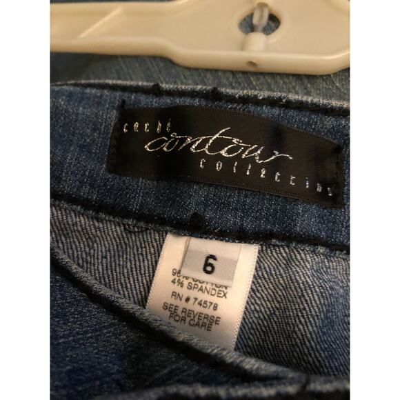 Cache Contour Elaborate Embellished Jean Pant Size 4/6 Denim Stretch $188 NWT - Picture 10 of 10